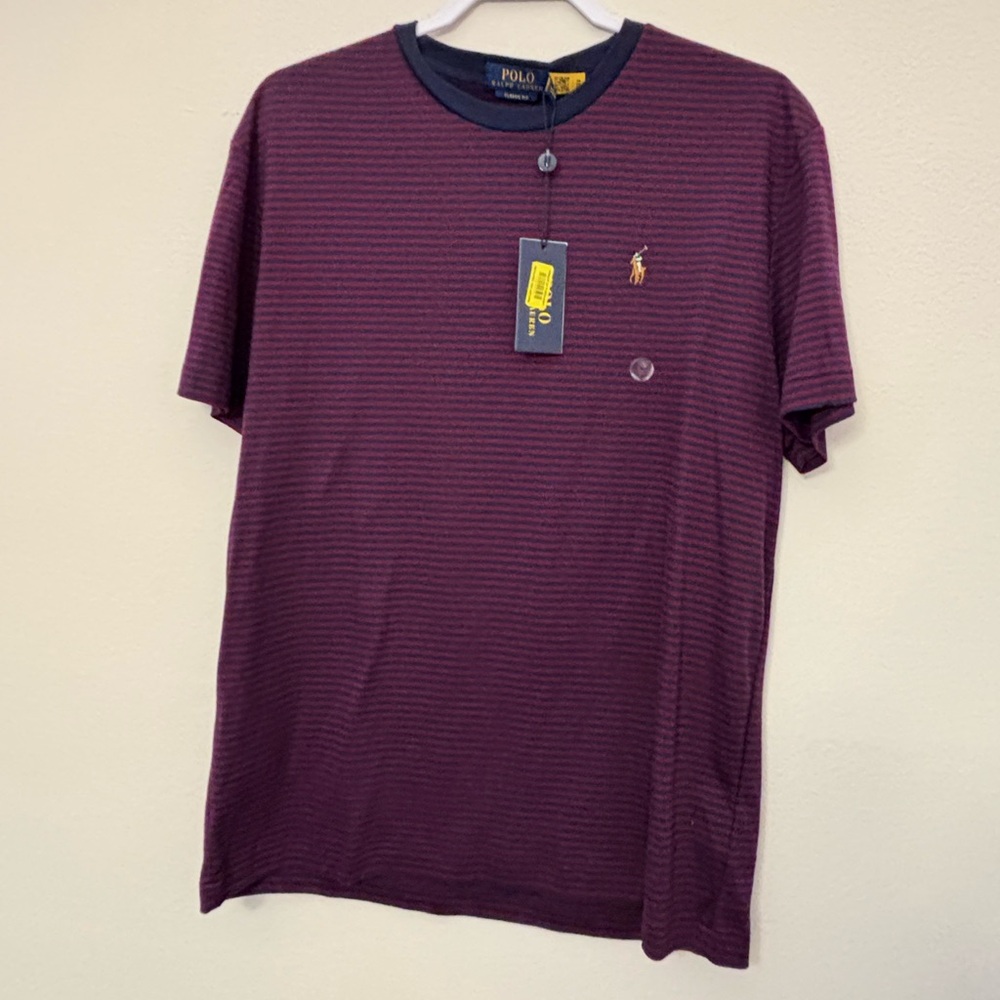 Men's Polo Ralph Lauren Classics Fit Horizontal Stripe T-Shirt Size medium